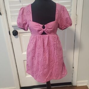 Speechless Pink Mini Dress With Pockets